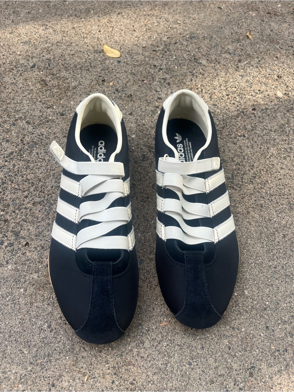 Adidas Mary Jane Ballet Flats Black White Size 11 Women